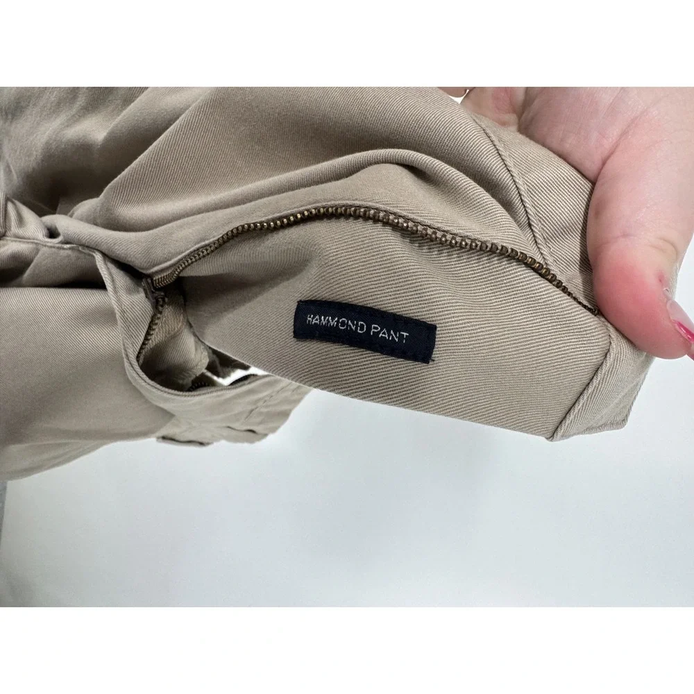 Polo Ralph Lauren Hammond Chino Pants Vintage 35x32 Khaki Cuffed Pleated Baggy